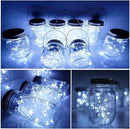 SunKite Solar Mason Jar Lights [Updated], 8 Pack 20 LED Waterproof Fairy Firefly Jar Lids String Lights with Hangers(NO Jars), Patio Yard Garden Wedding Decoration - Cool White by GreenHaven Gardens