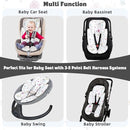 Pea Pod Infant Car Seat Pad 2-in-1 Baby Car Seat Head & Body Support for Newborn Girl Reversible 3 Layer Warm Preemie Carseat Stroller Cushion Headrest with Soft Minky Dot Fabric, Wildflower by TinyTreasures Baby Boutique
