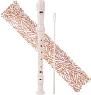 Recorder Instrument for Beginner Kids Adults,8-Hole Soprano Descant Recorder Music Flute with with Cleaning Rod & Leather Case For School Student Home Entertainment(2-Gold Leaf) by TinyTreasures Baby Boutique