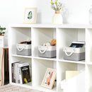 Bidtakay Small Baskets Fabric Storage Baskets for Organizing 3-Pack 12x8x5 Inch Collapsible Storage Bins for Shelves Canvas Bins for Closet Organization Home Baskets Storage Linen Closet S-White&Grey by TinyTreasures Baby Boutique
