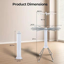 4-Legged Clothes Drying Rack Foldable,Octopus-Shaped Portable Laundry Drying Rack,Outdoor and Indoor Collapsible Drying Rack with 4 Pulleys,2 Tier by CozyNest Decor