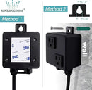 SinkTop Air Switch Kit (Long Full Brass Button) for Disposal, Dual Outlet, (Matte Black) by CozyNest Decor
