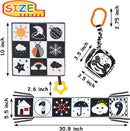 KUANGO 3 PCS Black and White High Contrast Baby Toys Newborn Toys 0-6 Months, Visual Stimulation Sensory Soft Book, Infant Tummy Time Toys 0-3-6 Months Baby Gifts by TinyTreasures Baby Boutique