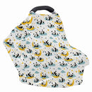 Binienty Cartoon Panda Carseat Cover for Baby Breathable Stretchy Baby Carseat Covers Lightweight Cartoon Car Seat Covers Infants Car Canopies by TinyTreasures Baby Boutique