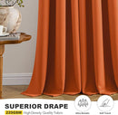 MIULEE Orange Blackout Curtains for Bedroom 72 Inches Long 2 Panels, Thermal Insulated Room Darkening Fall Drapes Grommet Noise Reduction Light Blocking Window Treatments Fall Decor W40 x L72 Inch by TinyTreasures Baby Boutique