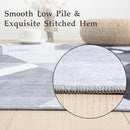 HOMFINE Washable Modern Area Rug - Geometric Style 5x7 Rugs for Living Room, Bedroom, Machine Washable Rug Soft Non Slip Non Shedding Area Rug - Grey, 5'x7' by TinyTreasures Baby Boutique