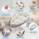 Baby Lounger - Breathable & Soft Baby Nest, Portable and Lightweight Tummy Time Lounger for Home and Travel, Ideal Newborn Babies Essentials Baby Shower Gifts by TinyTreasures Baby Boutique