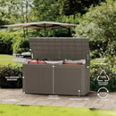 180 Gallon Resin Deck Box, Waterproof Outdoor Storage Bin for Patio Furniture, Pool Accessories, and Garden Tools, Lockable & UV-Resistant, Grey by GreenHaven Gardens