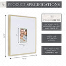 Camden Reed Arcadia 8 Piece Oversized Gallery Wall Frame, 16x20 and 16x16 Inch Matted Frames for Featuring 8x10 and 5x7 Inch Photographs or Art Prints, Gold Finish by CozyNest Decor
