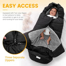 Orzbow Warm Bunting Bag Universal, Stroller Sleeping Bag Cold Weather, Waterproof Toddler Footmuff (Black, Large) by TinyTreasures Baby Boutique