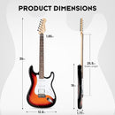 CAHAYA Electric Guitar Kit 39in - Full Size Electric Guitar Kit for Beginner Starter Poplar Solid Body with 10W Amplifier, Gig Bag, Strap, Tuner, Cable, String, Picks by TinyTreasures Baby Boutique