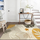 Lahome Boho Rug for Living Room - 5 x 7 Area Rugs Washable Non-Slip Soft Bedroom Carpet Ultra-Thin Throw Tan Dining Room Rug, Botanical Print Indoor Modern Floral Rug for Office Nursery Kids Room by TinyTreasures Baby Boutique
