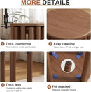 Stackable Stools Set of 4,4-in-1 Wood Stool,Round Wooden Stools with Anti-Slip Foot Pads for Kitchen,Bedroom,Living Room,Bar,No Assembly Required Durable and Space-Saving Design,18 inch (Walnut) by CozyNest Decor