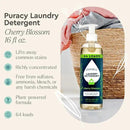 Puracy Laundry Detergent - Enzyme-Powered Liquid Laundry Detergent Concentrate, Natural LaundryDetergent Seen on TikTok, Non-Toxic (Cherry Blossom, 16 fl oz, 64 Loads) by CozyNest Decor