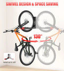 Swivel Bike Wall Mount, Space Saving Bike Rack Garage, No Heavy Lifting Required Bicycle Wall Mount, Vertical Wall Bike Hanger Can Holds up to 77 lbs, Red by GreenHaven Gardens