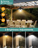 Solar Shed Light Outdoor Indoor 3000LM Solar Lights Daytime Available with Remote Control, Double Motion Sensor & 5 Lighting Modes, Solar Indoor Lights for Gazebo, Shed, Garage, Barn by CozyNest Decor