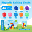 Magnetic Blocks, Magnetic Building Blocks for Toddlers 3+, Montessori Toys Preschool STEM Educational Sensory Magnet Tiles for Kids Boys and Girls Classroom Must Haves by TinyTreasures Baby Boutique