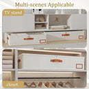 Yawinhe Under Bed Storage Containers, 2 Pack, Bin with Lids, Collapsible Closet Organizers, with Sorting Card Slot and 4 Leather Handles, for Blanket, Bedding, 31.5''Lx15.7''Wx6''H, Beige by CozyNest Decor