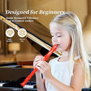 Descant Soprano Music Recorder Instrument For Kids Flute Kids Recorder With Cleaning Rod + Case Bag (Crystal red) by TinyTreasures Baby Boutique