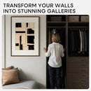 Homeforia A1 Poster Frame Brown, High End Dark Oak 23.4 x 33.1 Wooden Picture Frames Matted to 16.5 by 23.4 Photo, A1 Walnut Wood Frame with Mat A2, 23.4x33.1 Frame, Tempered Glass, Wall Kit, Set of 1 by CozyNest Decor