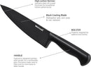 McCook® Knife Sets,German Stainless Steel Knife Block Sets with Built-in Sharpener, Black by CozyNest Decor