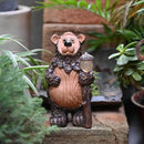 Bear Garden Figurines Outdoor Decor Solar Statue with LED Lights for Patio Lawn Yard Art Decoration Housewarming Garden Gift by CozyNest Decor