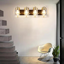 Black Gold Wall Sconces,Bathroom Vanity Light Fixtures,4 Lights Black Sconce Over Mirror,Farmhouse Bathroom Lights(Bulbs not Included) by CozyNest Decor