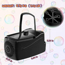 Bubble Machine, Automatic 18000+ Per Minute Big Bubbles Blower Maker for Kids Toddlers with 2 Speeds,6 Wands,Operated by Plugin or Batteries for Outdoor/Indoor Birthday Parties,Wedding (Black) by TinyTreasures Baby Boutique
