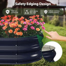 Raised Garden Bed Kit, 8x2x1 ft Galvanized Planter Box Outdoor, Oval Large Metal Raised Beds for Gardening Vegetables Flower Herb (Navy Blue) by GreenHaven Gardens