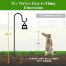 Shepherds Hooks for Outdoor, 48 Inches Garden Bird Feeder Pole for Hanging Bird Feeder, Plant Baskets, Solar Light Lanterns, Outdoor Plant Hanger Hook with 5 Base Prongs,1 Packs by GreenHaven Gardens