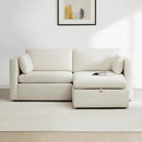 CHITA Modular Sectional Sofa, FSC Certified L Shaped Couch with Reversible Chaise, Modular Sectional Couch for Small Space, 78 Inch Width, 3 Seat Modular Sofa with Storage Ottoman, Linen by CozyNest Decor