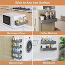 Magnetic Spice Rack for Refrigerator, Kitchen Organizer and Storage Shelf, Grey (4 Pack)… by CozyNest Decor