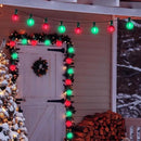 G40 LED Outdoor Christmas String Lights 50FT Hanging Globe String Lights with 27 LED Shatterproof Frosted Red Green Lights(2 Spare), Waterproof Patio String Lights for Balcony Backyard Pergola Decor by GreenHaven Gardens