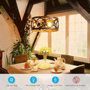 XINGQI Black Ceiling Light Adjustable Height Chandelier Modern Farmhouse Pendant Lighting Fixture Wood Grain Metal 13" Rustic Round Lights for Dining Room Kitchen Bedroom Entryway by CozyNest Decor