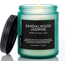 M&SENSE Sandalwood Jasmine Scented Candles, Natural Soy Wax Best Smelling Candle 7.05oz 50 Hour Burning，Floral Non Toxic Single Cotton Wick Aromatherapy Gifts for Women Friend by CozyNest Decor