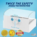 Clear Outlet Cover Box [Patented] Double Lock for Much Better Toddler Proofing, Easier Operation, Simple 3 Step Install with Included Screws. Provides Extra Space Inside for Plugs by TinyTreasures Baby Boutique