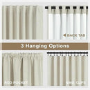 DANCURTON Flax Linen Curtains for Living Room 2 Panels Set 104 Inches Long Heavy Thick Burlap Look Decorative Blackout Curtain 104 inch Length Sound Drapes Noise Reducing Back Tab Rod Pocket W52 Beige by CozyNest Decor