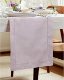 Solino Home Linen Lilac Table Runner 132 Inches Long - 100% Pure Linen Extra Long Table Runner 14 x 132 Inch - Classic Hemstitch by CozyNest Decor