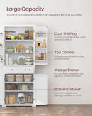 VASAGLE Pantry Cabinet, 71.7-Inch High Freestanding Tall Cupboard Storage Cabinet with a Drawer, 2 Cabinets, 4 Adjustable Shelves, 6 Door Shelves, for Living Room, Kitchen, White UBBC561P31V2 by CozyNest Decor