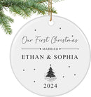 First Christmas Married Ornament 2025, Personalized Christmas Ornaments, Cuztomized Wedding Gifts, Just Married Gifts for Newlywed, Bridal Shower, Couples by TinyTreasures Baby Boutique