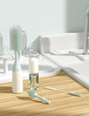 Momcozy Bottle Brush Kit, Innovative Push-Press Design for Better Cleaning - Baby Bottle Cleaner Brush for Baby Bottle, Breast Pumps, Nipples, and More - Can Generate Foam for Better Cleaning, Green by TinyTreasures Baby Boutique