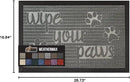 GORILLA GRIP 100% Waterproof All-Season WeatherMax Doormat US Designed Natural Rubber, Stain and Fade Resistant, Low Profile Indoor Outdoor Door Mats, Easy Clean Patio Mat, 17x29, Stone Paws by CozyNest Decor