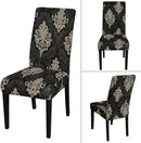 JQinHome Dining Chair Slipcover, High Stretch Removable Washable Chair Seat Protector Cover Set of 4,Chair Covers for Dining Room, Kitchen,Home Party,Wedding Ceremony(Luxe Black, 4PC) by CozyNest Decor