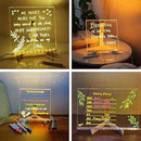 LED Note Board with Colors, Acrylic Dry Erase Board with Light,Stand as a Glow Memo Letter Board Note Glass Led White Board with 7 Pen for Office School Home (11.8 * 7.9in) by TinyTreasures Baby Boutique
