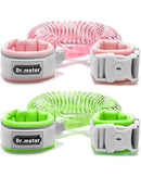 Dr.meter Anti Lost Wrist Link, 2 Pack Toddler Safety Leash with Key Lock, Reflective Child Walking Harness - Dual 8.2ft Length Pink & Green Kids Leash for Boys and Girls Outdoor Essencial by TinyTreasures Baby Boutique