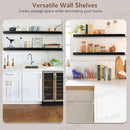 Solid Wood Floating Shelves Set of 2 - Natural, Warp & Crack Resistant 23.62 Inch Wall Shelf with Invisible Brackets Thicker, More Durable for Bathroom, Bedroom, Kitchen, Living Room (Black, 23.62) by CozyNest Decor