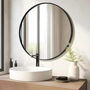 Fabuday Large Black Circle Mirror 36 Inch - Big Wall Round Mirror for Bathroom, Living Room, Bedroom, Hallyway, Matte Frame Metal Mirrors by CozyNest Decor