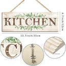 Kitchen Sign Wall Decor, Kitchen Wall Art with Plant Print, Rustic Farmhouse Wall Hanging Plaque Home Kitchen Decorative Kitchen, 4.7 x 13.7 inches by CozyNest Decor