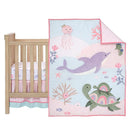 Lambs & Ivy Sea Dreams 3-Piece Dolphin/Turtle Nautical Baby Crib Bedding Set by TinyTreasures Baby Boutique