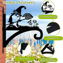 Plant Hangers Outdoor Heavy Duty Iron Decorative Gnome Silhouette Pot Hangers for Plants 11 inch Hanging Plant Bracket Wall Plant Hanger for Bird Feeder Flower Pot Lantern Wind Chimes by GreenHaven Gardens